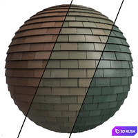 Roof Tile Matrials 24- By 3 color, Pbr By Sbsar, 4k 3D Model Vray, Corona