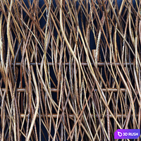 Fence branch wood village n1 / Village branch fence №1 3D Model Vray, Corona