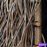Fence branch wood village n1 / Village branch fence №1 3D Model Vray, Corona