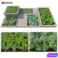 Rooftop Kitchen Garden 3D Model Corona