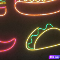 Light modules Set 61 Neon 3D Model Vray, Corona