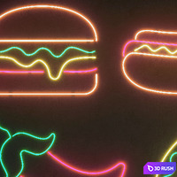 Light modules Set 61 Neon 3D Model Vray, Corona
