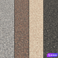 Paving Type 2 Set 6 3D Model Vray, Corona