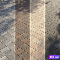 Paving Type 2 Set 10 3D Model Vray, Corona