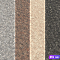 Paving Type 2 Set 10 3D Model Vray, Corona