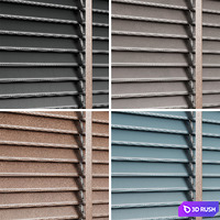 Leather blinds 120 cm 3D Model Vray, Corona