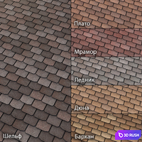 Flexible tile TECHNONICOL SHINGLAS Modern 3D Model Corona