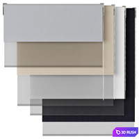 Roller Blind 92 | DOUBLE ROLLER BLIND | Dual Roller Shades 3D Model Vray, Corona