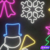 Light modules Set 93 Neon 3D Model Vray, Corona