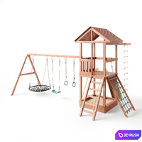 Game complex WENDEL 3D Model Vray, Corona