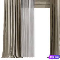 Curtain 936 3D Model Vray, Corona