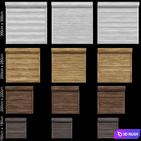 Wooden Roll shutter systems 3D Model Vray, Corona