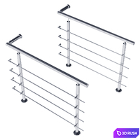 Stainless steel railing 01 3D Model Corona