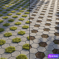 Eco-paving Type 1 Pattern 9 3D Model Corona
