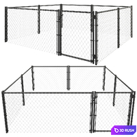 Mesh fencing 3D Model Vray, Corona