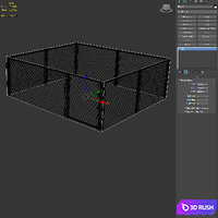 Mesh fencing 3D Model Vray, Corona