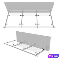 Glass Canopy No10 3D Model Vray, Corona