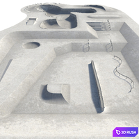 Skate park 3D Model Corona