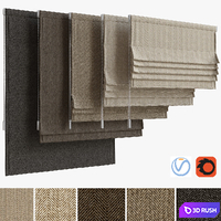Roman curtain set 15 3D Model Vray, Corona