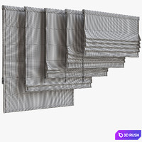 Roman curtain set 15 3D Model Vray, Corona