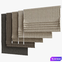 Roman curtain set 15 3D Model Vray, Corona