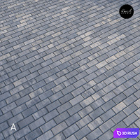 Set of 5 materials of colorful paving stones 3D Model Vray, Corona