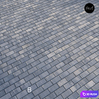 Set of 5 materials of colorful paving stones 3D Model Vray, Corona