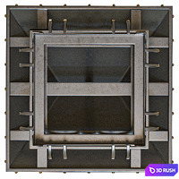 Chimney on a pipe with a weather vane 3D Model Vray, Corona