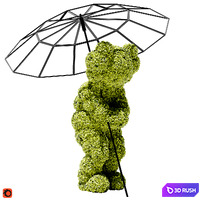 Kaws Booth Bush 3D Model Corona