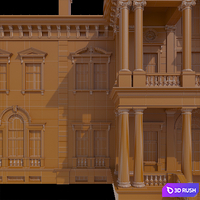 House facade 3D Model Corona