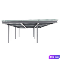 Glass canopy 3D Model Vray, Corona