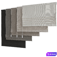 Roman curtain set 16 3D Model Vray, Corona