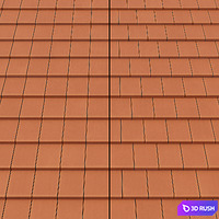 Roof Tiles 3D Model Corona
