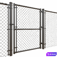 Mesh fencing 3D Model Vray, Corona