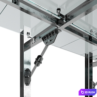 GLASS CANOPY NO13 ( CAR PARKING GLASS CNOPY) 3D Model Vray, Corona