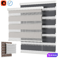 Roller Blind 105 | Day and Night Semi-Sheer Roller Shade | Stockholm 3D Model Vray, Corona