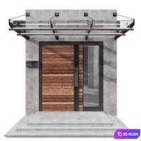 MODERN ENTRANCE NO5 3D Model Vray, Corona
