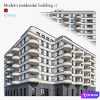 Residential building 17 3D Model Vray, Corona