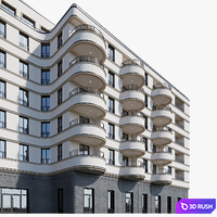 Residential building 17 3D Model Vray, Corona