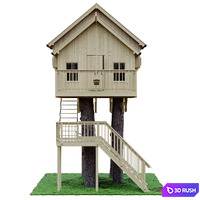 Tree house 3D Model Corona