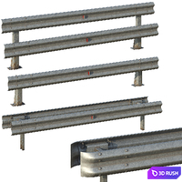 Road bumper (set of 6 options) 3D Model Corona