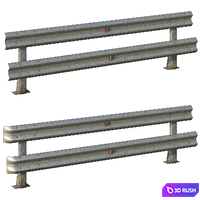 Road bumper (set of 6 options) 3D Model Corona