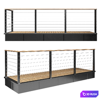 Railing 02 3D Model Vray, Corona