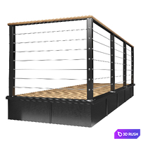 Railing 02 3D Model Vray, Corona