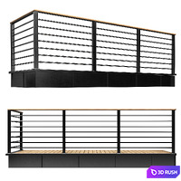 Railing 03 3D Model Vray, Corona