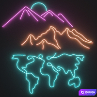 Neon Set 24 3D Model Corona