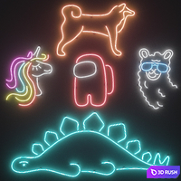Neon Set 25 3D Model Corona