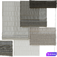 Roman curtain set 1 3D Model Vray, Corona