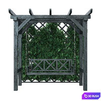 Garden swing 3D Model Vray, Corona