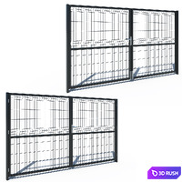 Metal Fence 3D (H-173) 3D Model Vray, Corona
